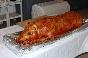 roast pig - before